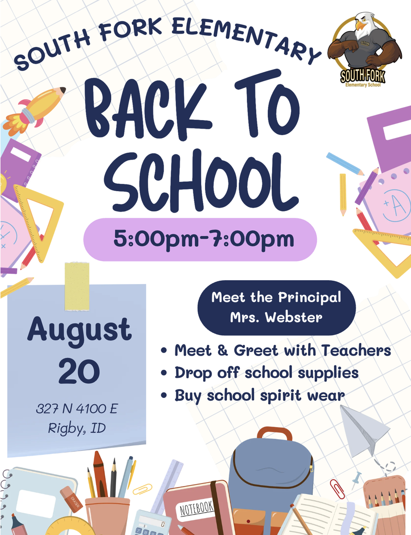 Back to school night - August 20 from 5-7 pm